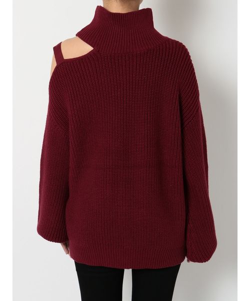 EMODA（エモダ）の「ベルトショルダーニットトップ（ニット/セーター・レディース・ホワイト/ブラック/レッド/ベージュ・FREE）」の22枚目の写真