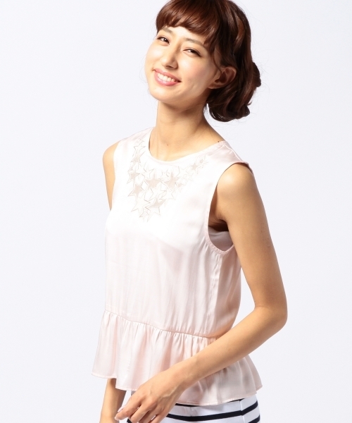 Another Edition(アナザーエディション)の「AE STAR シシュウ PO ◆(シャツ/ブラウス・レディース・オフホワイト/グレー/ピンク・フリー)」の3枚目の写真