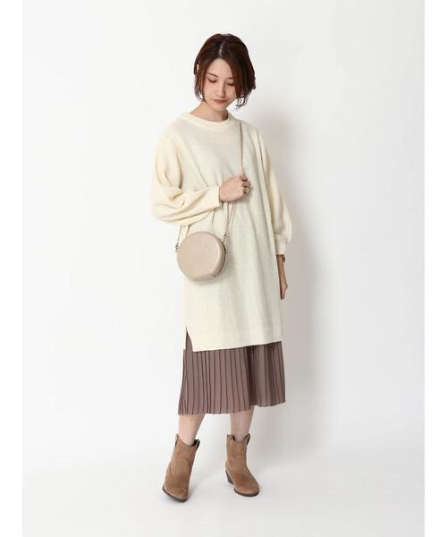 Music Ecology アースミュージックアンドエコロジー のファッション ワッフルチュニック キャミワンピース ワンピース Earth セール Music Ecology アースミュージックアンドエコロジー のワンピース Set2点 ワンピース Earth Set2点 大人の上質