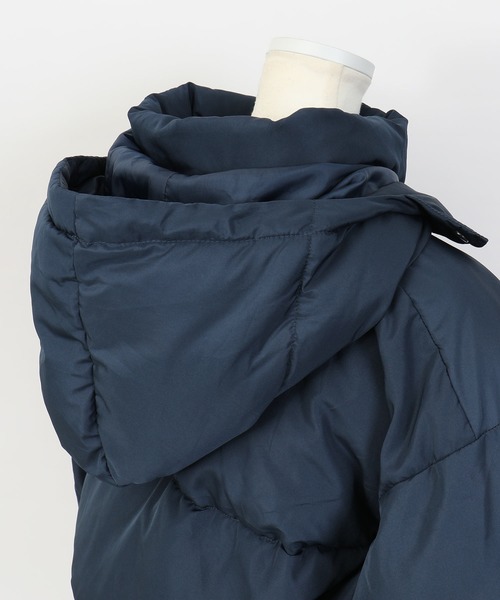 Fashion Letter（ファッションレター）の「フードショートエコダウンジャケット（ダウンジャケット/コート・レディース・レッド/パープル/ブラック/ライトカーキ/ネイビー/オフホワイト・M/L）」の11枚目の写真