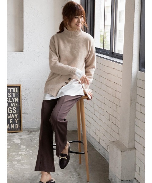 KOBE LETTUCE（コウベレタス）の「ビット付きエコファーローファーバブーシュ（その他シューズ・レディース・ブラック/ベージュ/ブラウン系その他/キャメル・LL/S/M/L）」の10枚目の写真