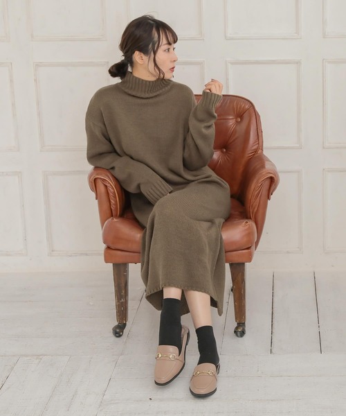 KOBE LETTUCE（コウベレタス）の「ビット付きエコファーローファーバブーシュ（その他シューズ・レディース・ブラック/ベージュ/ブラウン系その他/キャメル・LL/S/M/L）」の9枚目の写真