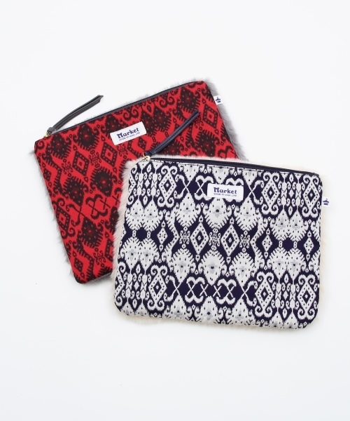 coen（コーエン）の「【Market】2WAYジャガードクラッチ（クラッチバッグ・レディース・ホワイト/レッド・FREE）」の10枚目の写真