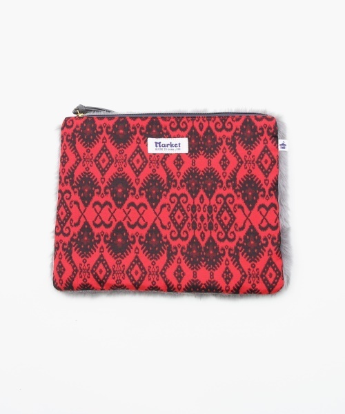coen（コーエン）の「【Market】2WAYジャガードクラッチ（クラッチバッグ・レディース・ホワイト/レッド・FREE）」の3枚目の写真