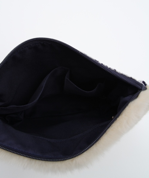 coen（コーエン）の「【Market】2WAYジャガードクラッチ（クラッチバッグ・レディース・ホワイト/レッド・FREE）」の5枚目の写真