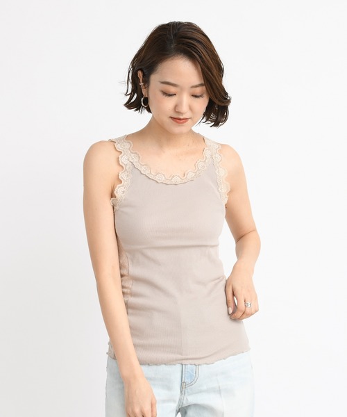 DouDou（ドゥドゥ）の「バックレースタンク（タンクトップ）」 - WEAR