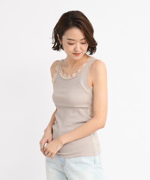 DouDou（ドゥドゥ）の「バックレースタンク（タンクトップ）」 - WEAR