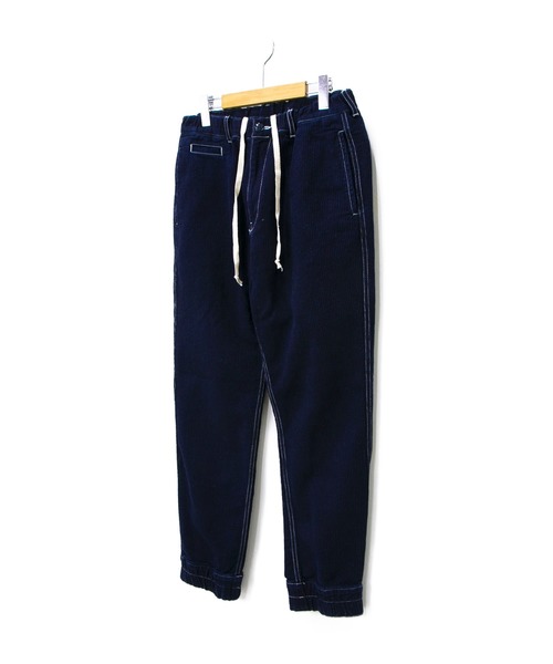 AOZORA(アオゾラ)の「AOZORA/アオゾラ 刺し子・ヒッコリー ジョガーパンツ(その他パンツ・メンズ・インディゴブルー/その他・MEDIUM/LARGE/X-LARGE)」の7枚目の写真