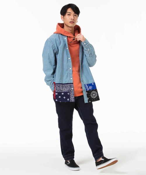 AOZORA(アオゾラ)の「AOZORA/アオゾラ 刺し子・ヒッコリー ジョガーパンツ(その他パンツ・メンズ・インディゴブルー/その他・MEDIUM/LARGE/X-LARGE)」の20枚目の写真