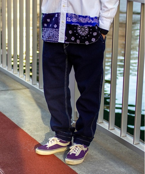 AOZORA(アオゾラ)の「AOZORA/アオゾラ 刺し子・ヒッコリー ジョガーパンツ(その他パンツ・メンズ・インディゴブルー/その他・MEDIUM/LARGE/X-LARGE)」の22枚目の写真