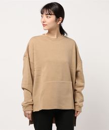 《ISLAND PEAK》パイル裏起毛BIGスリットクルーネック