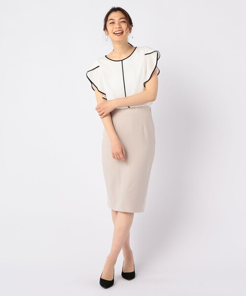 NOLLEY’S Sophi（ノーリーズソフィ）の「パイピングチューリップブラウス（シャツ/ブラウス・レディース・オフホワイト/ラベンダー/ホワイト系その他4/チャコールグレー・38/36）」の21枚目の写真