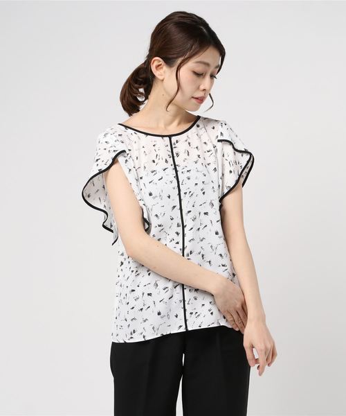 NOLLEY'S - 新品未使用タグ付 NOLLEY'S Sophi パイピングチューリップブラウス セール】パイピングチューリップブラウス（シャツ/ブラウス