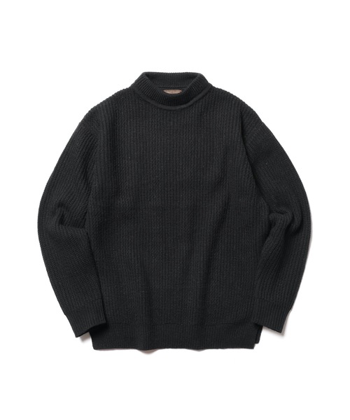 MR.OLIVE（ミスターオリーブ）の「ラムウール チェンジニット / ボトルネックニット(モックネックニット)（ニット/セーター・メンズ・ブラック/ホワイト系その他/イエロー系その他・SMALL/MEDIUM/LARGE）」の5枚目の写真