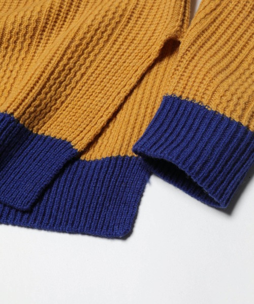 MR.OLIVE（ミスターオリーブ）の「ラムウール チェンジニット / ボトルネックニット(モックネックニット)（ニット/セーター・メンズ・ブラック/ホワイト系その他/イエロー系その他・SMALL/MEDIUM/LARGE）」の9枚目の写真