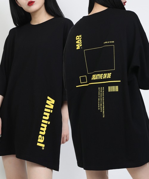 WC(ダブル シー)の「WC/MinimalプリントTシャツ(Tシャツ/カットソー・レディース・グリーン/ホワイト/ブラック・FREE)」の3枚目の写真
