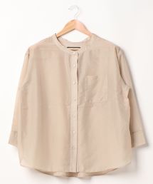 HONEYSUCKLE ROSE | 【HONEYSUCKLE ROSE】バンドカラーシアーブラウス(シャツ/ブラウス)