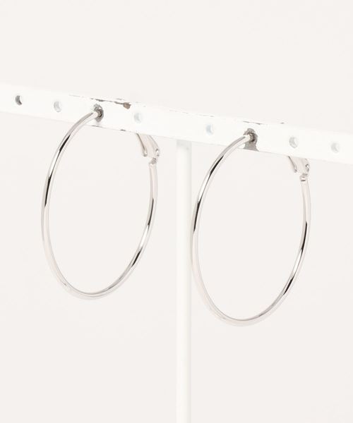 Paris シンプルフープピアス アクセサリー プレーン ピアス 両耳用 Ku Croissant クークロワッサン のファッション