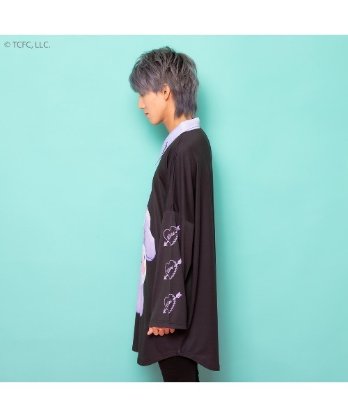 TRAVAS TOKYO（トラバス トウキョウ）の「【TRAVAS TOKYO × ケアベア SPECIAL COLLABORATION】ケアベア襟付きロンＴ（Tシャツ/カットソー・レディース・ブラック×パープル/ブラック×ピンク・FREE）」の12枚目の写真