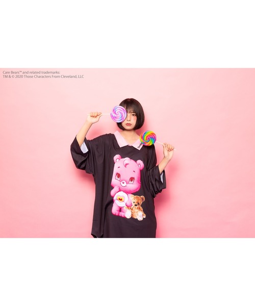 ⭐️美品‼️トラバストーキョーベア×Care Bearsコラボ長袖襟付き長袖Tシャツ セール】【TRAVAS TOKYO × ケアベア SPECIAL COLLABORATION