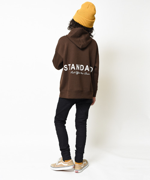 RAT EFFECT（ラットエフェクト）の「【裏起毛】バックロゴビッグパーカー（パーカー・キッズ・ブラック/ブラウン/ベージュ/オフホワイト/杢グレー・140/120/150/130/160/170）」の13枚目の写真