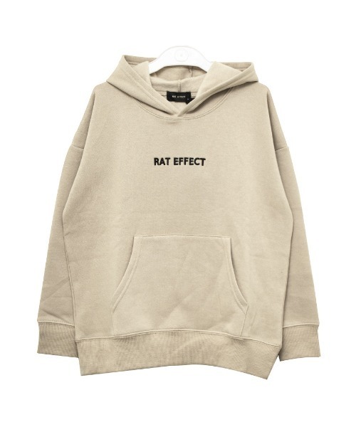 RAT EFFECT（ラットエフェクト）の「【裏起毛】バックロゴビッグパーカー（パーカー・キッズ・ブラック/ブラウン/ベージュ/オフホワイト/杢グレー・140/120/150/130/160/170）」の21枚目の写真