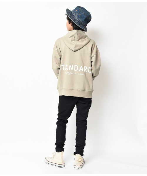 RAT EFFECT（ラットエフェクト）の「【裏起毛】バックロゴビッグパーカー（パーカー・キッズ・ブラック/ブラウン/ベージュ/オフホワイト/杢グレー・140/120/150/130/160/170）」の20枚目の写真