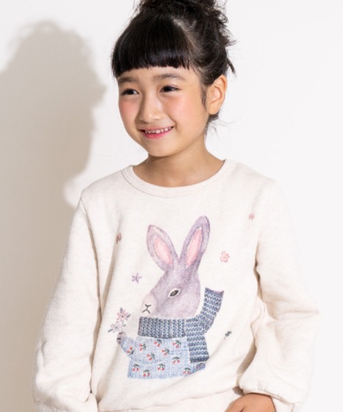 セール うさぎ刺繍トレーナー スウェット La Poche Biscuit ラポシェビスキュイ のファッション通販 Zozotown