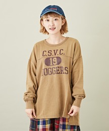 CUBE SUGAR（キューブシュガー）の「裏毛パウダー加工前後プリントスウェットチュニック（スウェット）」