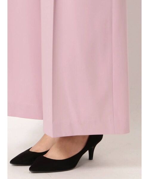 リングベルト付ハイウエストタックストレートパンツ