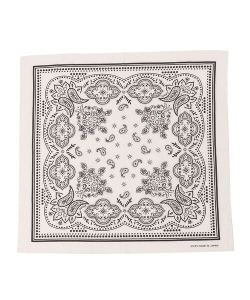 SHIPS(シップス)の「ペイズリーバンダナ(バンダナ/スカーフ・レディース・ホワイト/ライトグリーン/イエロー/ブラウン/ブラック/ラベンダー・ONE SIZE)」の2枚目の写真