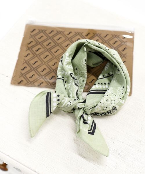 SHIPS(シップス)の「ペイズリーバンダナ(バンダナ/スカーフ・レディース・ホワイト/ライトグリーン/イエロー/ブラウン/ブラック/ラベンダー・ONE SIZE)」の5枚目の写真