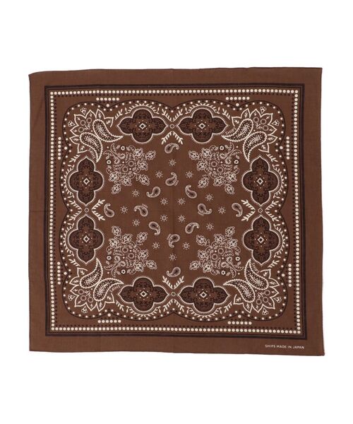 SHIPS(シップス)の「ペイズリーバンダナ(バンダナ/スカーフ・レディース・ホワイト/ライトグリーン/イエロー/ブラウン/ブラック/ラベンダー・ONE SIZE)」の8枚目の写真