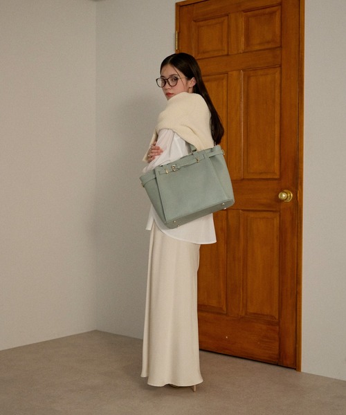 セール】【グッシオゴールド】ビジネストートバッグ ポーチ付き PC/A4