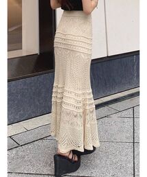 RESEXXY | 鈎針風ニットマキシスカート(スカート)