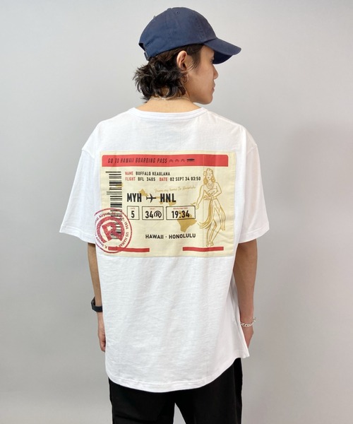 RealBvoice(リアルビーヴォイス)の「REAL B VOICE/リアルビーボイス プリントTシャツ 10231-10929(Tシャツ/カットソー・メンズ・ホワイト/ブラック・M/L/XL)」の2枚目の写真