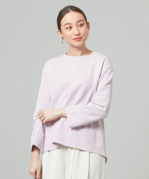 closet story（クローゼットストーリー）の「＜closet story＞ オウトツ ラウンド カットソー（Tシャツ/カットソー・レディース・ネイビー/オフホワイト/ライトピンク・FREE）」の3枚目の写真