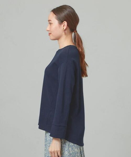 closet story（クローゼットストーリー）の「＜closet story＞ オウトツ ラウンド カットソー（Tシャツ/カットソー・レディース・ネイビー/オフホワイト/ライトピンク・FREE）」の10枚目の写真