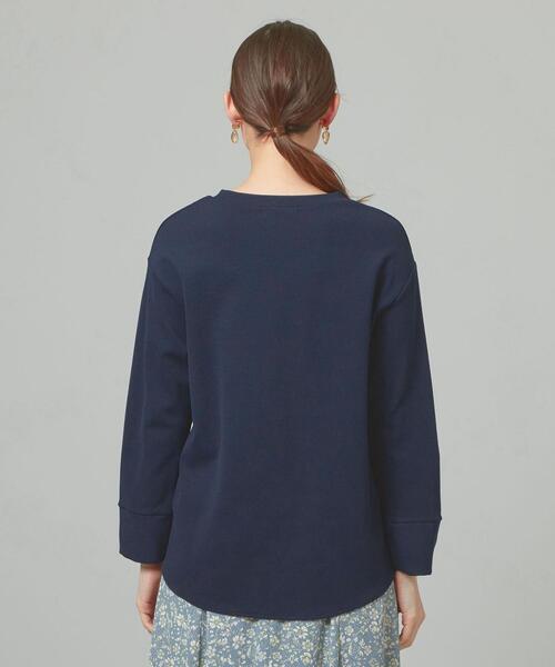 closet story（クローゼットストーリー）の「＜closet story＞ オウトツ ラウンド カットソー（Tシャツ/カットソー・レディース・ネイビー/オフホワイト/ライトピンク・FREE）」の6枚目の写真