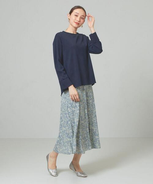 closet story（クローゼットストーリー）の「＜closet story＞ オウトツ ラウンド カットソー（Tシャツ/カットソー・レディース・ネイビー/オフホワイト/ライトピンク・FREE）」の12枚目の写真