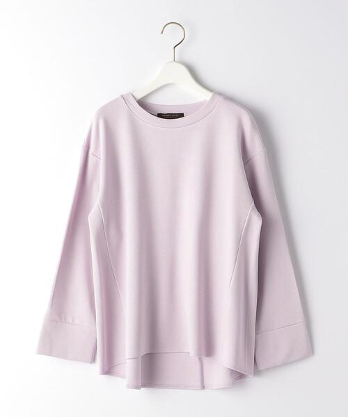 closet story（クローゼットストーリー）の「＜closet story＞ オウトツ ラウンド カットソー（Tシャツ/カットソー・レディース・ネイビー/オフホワイト/ライトピンク・FREE）」の16枚目の写真