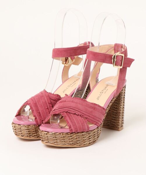 JILLSTUART shoe(ジルスチュアート シュー)の「ラタン風ソールアンクルストラップサンダル(サンダル・レディース・ブルー/ピンク/サンドベージュ/ダークグレー・22.5cm/23.0cm/23.5cm/24.0cm/24.5cm)」の4枚目の写真