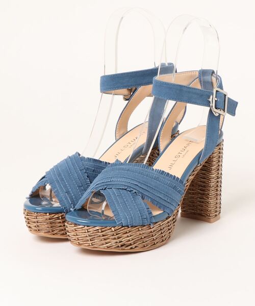 JILLSTUART shoe(ジルスチュアート シュー)の「ラタン風ソールアンクルストラップサンダル(サンダル・レディース・ブルー/ピンク/サンドベージュ/ダークグレー・22.5cm/23.0cm/23.5cm/24.0cm/24.5cm)」の3枚目の写真