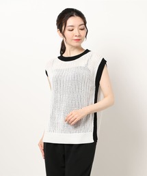 Luftrobe | 《Luftrobe》バイカラーメッシュニット(ニット/セーター)