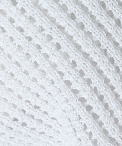 Luftrobe(ルフトローブ)の「《Luftrobe》バイカラーメッシュニット(ニット/セーター・レディース・ホワイト・9号)」の7枚目の写真