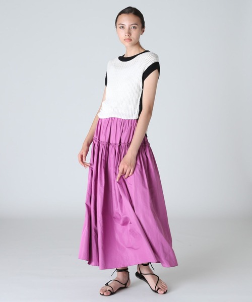 Luftrobe(ルフトローブ)の「《Luftrobe》バイカラーメッシュニット(ニット/セーター・レディース・ホワイト・9号)」の9枚目の写真