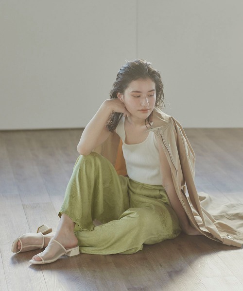 Willful by lipstar（ウィルフル バイ リップスター）の「【Willful by lipstar】サテンジャガードリラックスパンツ（その他パンツ・レディース・カーキ/ブラック/グリーン・M/S）」の12枚目の写真