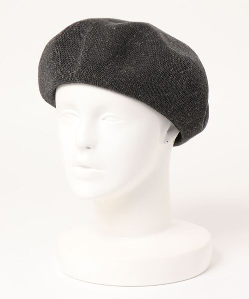 BENETTON (UNITED COLORS OF BENETTON)（ベネトンユナイテッドカラーズオブベネトン）の「リネン混サマーベレー帽（ハンチング/ベレー帽・レディース・ブラック/キナリ・SMALL/MEDIUM）」の2枚目の写真