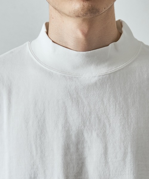 PUBLUX（パブリュクス）の「【PUBLUX/パブリュクス】ヘビーオンスモックネックオーバーサイズTシャツ（Tシャツ/カットソー・メンズ・ブラック/ホワイト・マルチサイズ）」の11枚目の写真