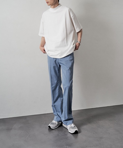 PUBLUX（パブリュクス）の「【PUBLUX/パブリュクス】ヘビーオンスモックネックオーバーサイズTシャツ（Tシャツ/カットソー・メンズ・ブラック/ホワイト・マルチサイズ）」の7枚目の写真